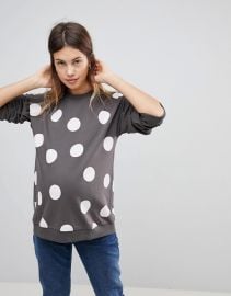 ASOS MATERNITY Paneled Spot Sweat at Asos